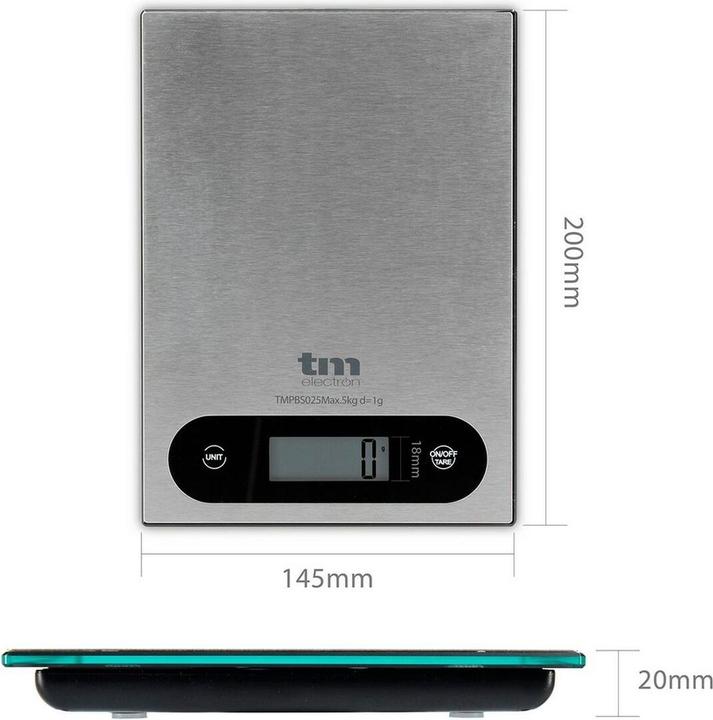 Image du produit TM Electron Küchenwaage Grau 5 kg