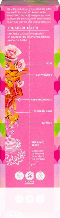 Produktbild Khadi Ayurvedisches Körperöl ROSE LOVE - Belebt das Herz-Chakra (Körperöl, 100 ml)