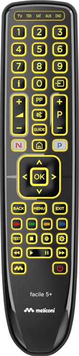 Actual product image Meliconi Gumbody Facile 5+ DVD/Blu-ray remote control, Home audio system, Home cinema system, Sk (Universal remote control, Infrared)