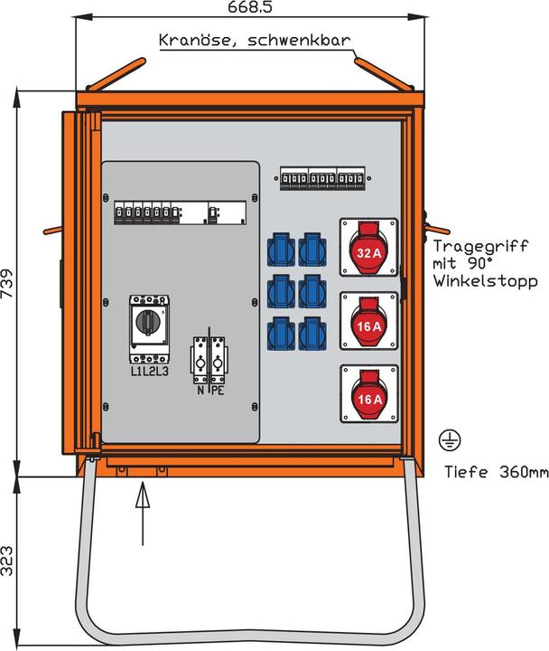 Actual product image Walther Werke WAL WV0310R1 Distribution cabinet 44kVA