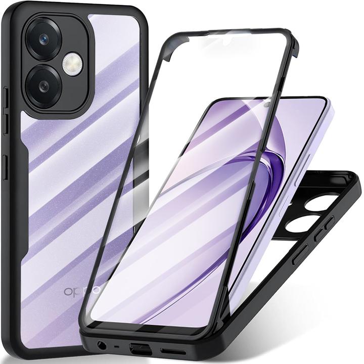 Produktbild Techsuit - ColorVerse 360 Series + Screen Protector - Oppo A40 4G / A60 5G - Black (Oppo A60, Oppo A40)