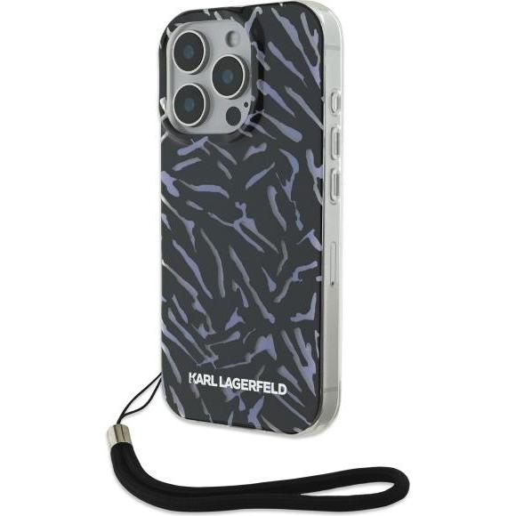 Karl Lagerfeld KLHCP16XHZBPKCCU iPhone 16 Pro Max 6.9" fioletowy/purple Zebra With Cord (Apple iPhone 16 Pro Max), Smart...