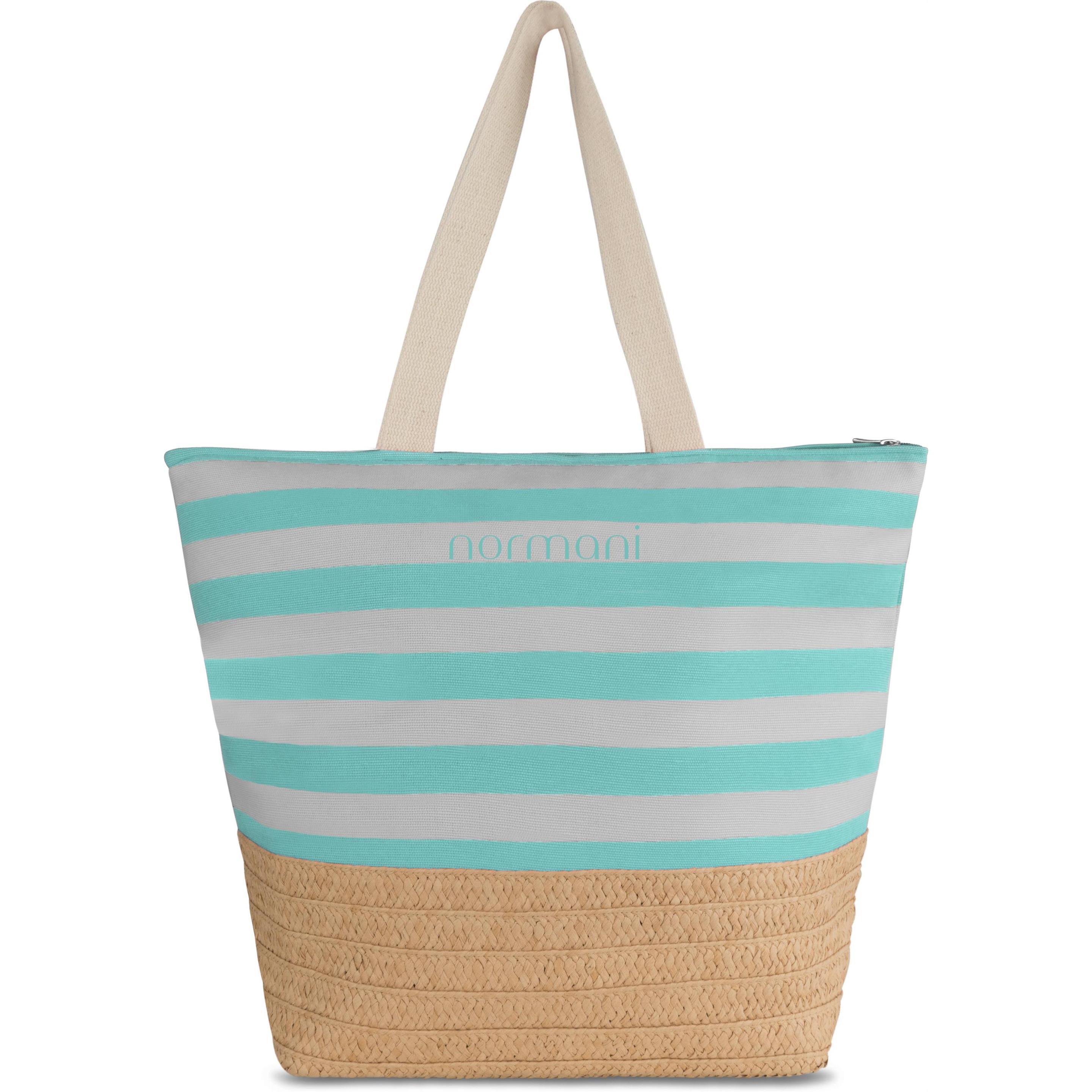 Normani, Handtasche, Grosse Strandtasche Mackay, Grün