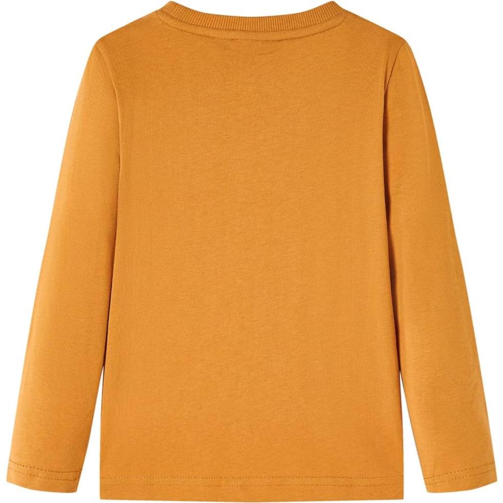 Thumbnail - VidaXL, Unisex, Shirt, Kinder-Langarmshirt Dunkles Ocker 128,Material: 100, Gelb, (128)