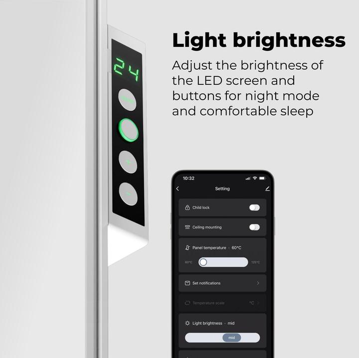 Immagine prodotto Aeno Riscaldatore radiante a infrarossi Premium Eco Smart LED GH4S (700 W)