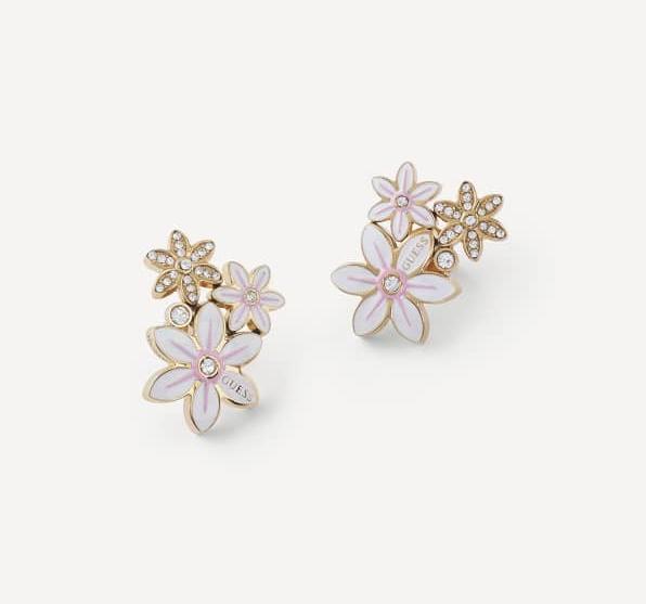 Produktbild Guess White Lotus matching steel earrings JUBE04131JWYGWHT/U (Plattierter Stahl)