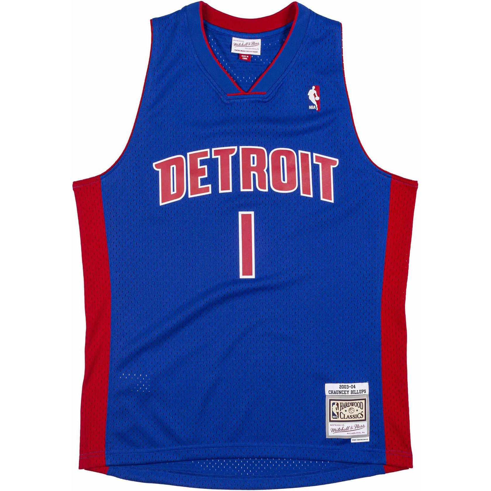 Mitchell & Ness, Herren, Sportshirt, Swingman Jersey Detroit Pistons 03-04 Chauncey Billups - XL (XL), Blau, XL