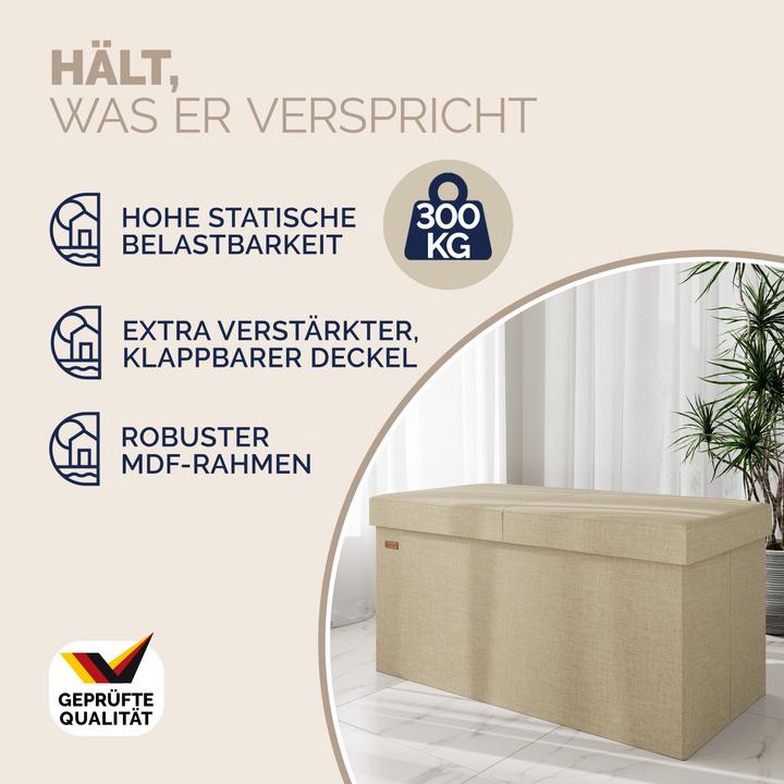 Image du produit Casaria Sitztruhe mit Stauraum (80 cm)