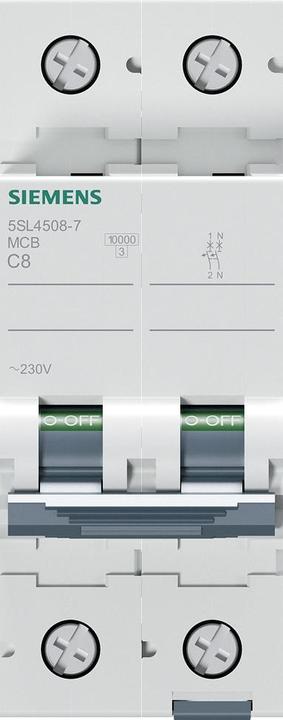 Immagine prodotto Siemens Interruttore automatico UC C 8A 1+N 230V 5SL4508-7