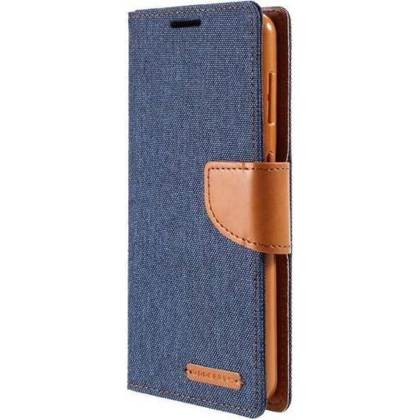 Goospery Canvas Diary Series (Samsung Galaxy S21+), Smartphone Hülle, Blau