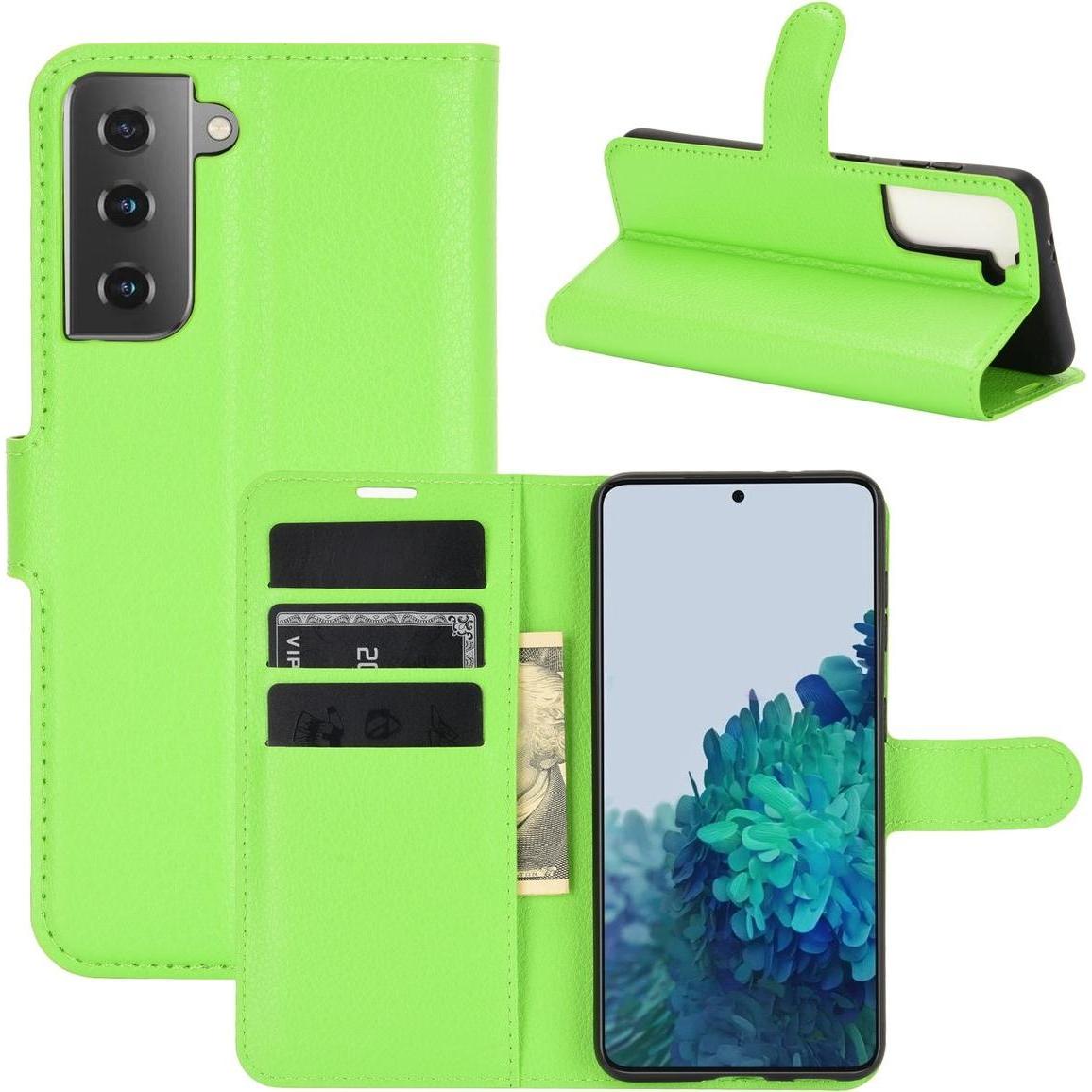 König Design Hülle Handy Schutz für Samsung Galaxy S21 Plus Case Cover Tasche Etuis Grün Neu (Samsung Galaxy S21+), Smar...