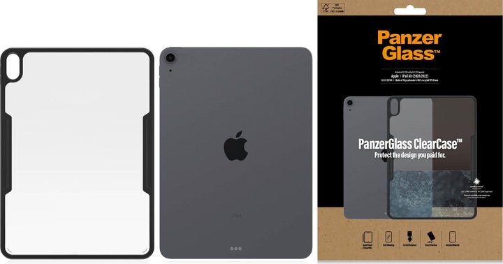 Produktbild PanzerGlass Back Cover ClearCase Black Edition AB iPad Air (2020) (IPad Air (2022))