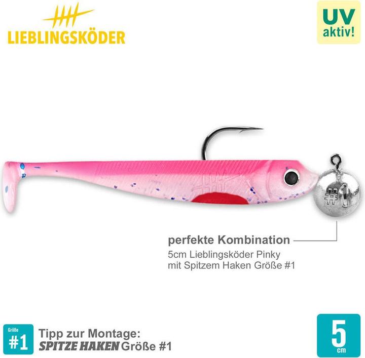 Immagine prodotto Lieblingsköder Pinky (acqua torbida, nuvole) (10 cm)