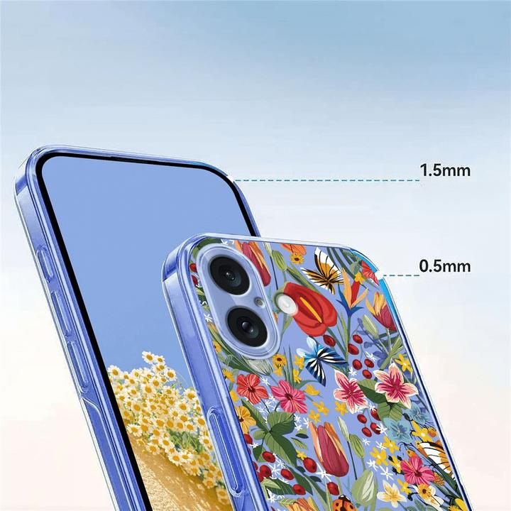Immagine prodotto Cover-Discount iPhone 17 - Silikon Gummi Hülle Blumen (Apple iPhone 17)