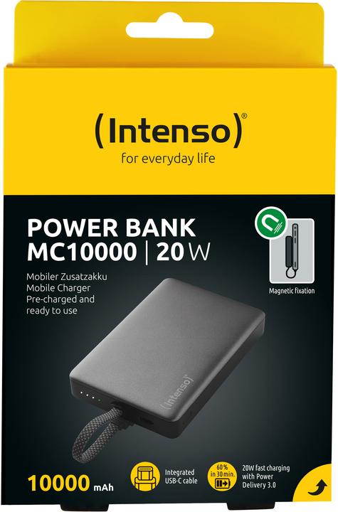 Immagine prodotto Intenso Power Bank MC10000 10000mAh schwarz (10000 mAh, 20 W)
