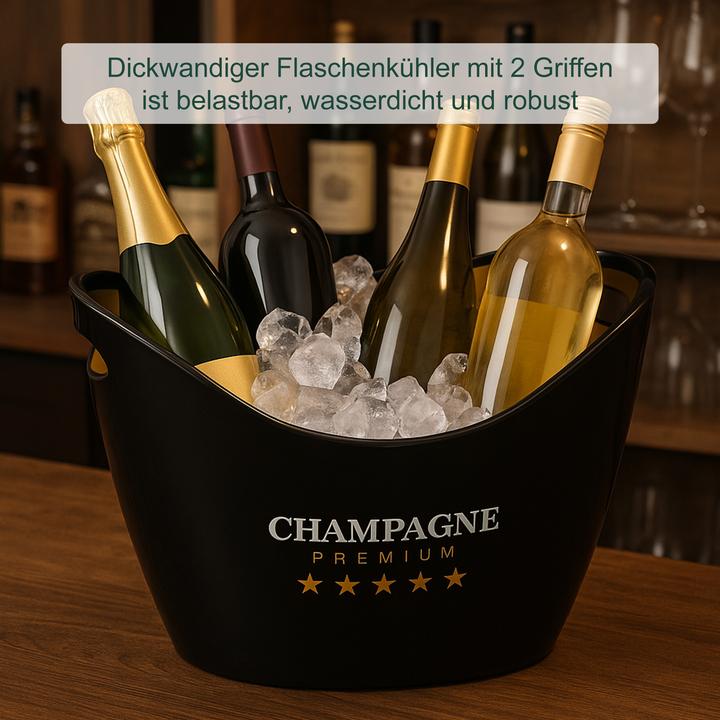 Actual product image Relaxdays Sektkühler 8l in Schwarz/Gold