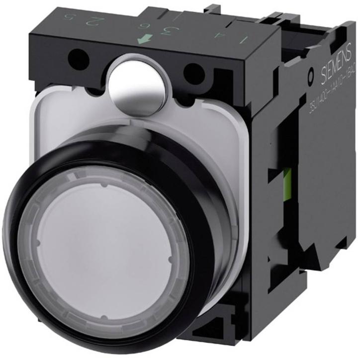 Produktbild Siemens Drucktaster Frontring Kunststoff, Betätiger flach Klar SIRIUS ACT 3SU1102-0AB70-1BA0 1 St.