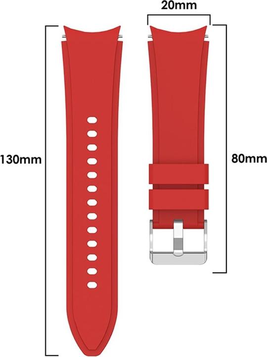 Produktbild König Design Sport Ersatz Armband für Samsung Galaxy Watch 4 Classic 46 mm Silikon Band Loop (Silikon)