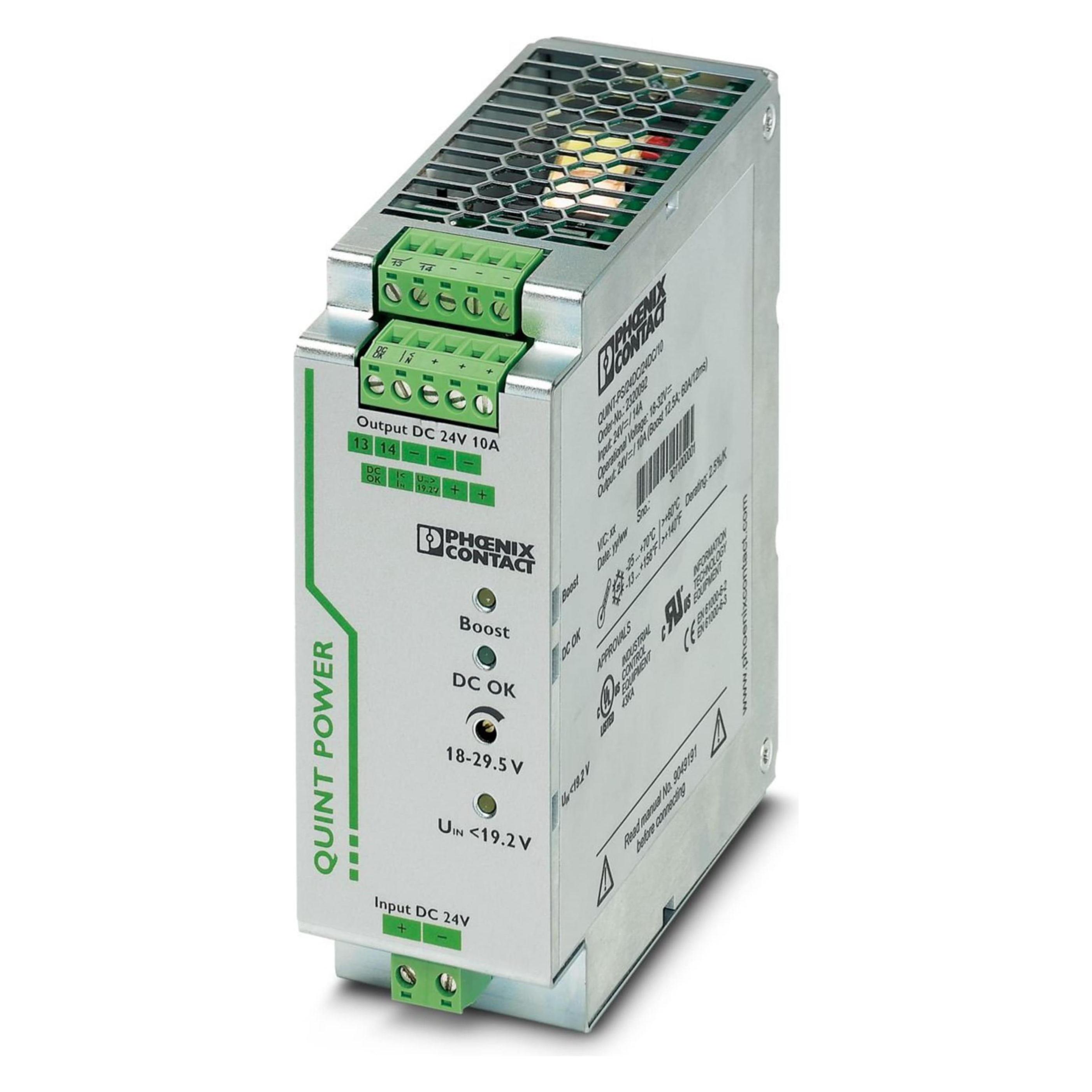 Phoenix Contact, Mobiele stroomverdelers, Top-rail voedingseenheid (DIN-rail)