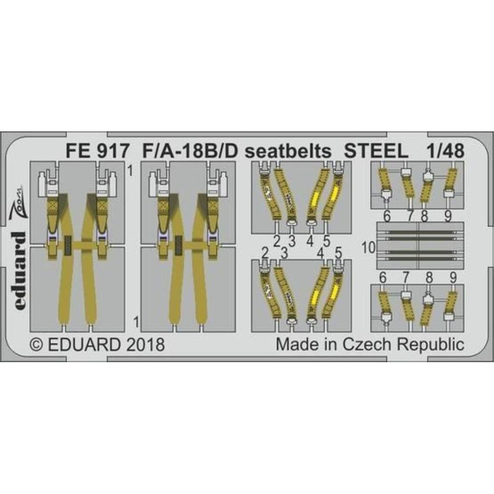 Eduard F/A-18B/D seatbelts STEEL f.Kinetic