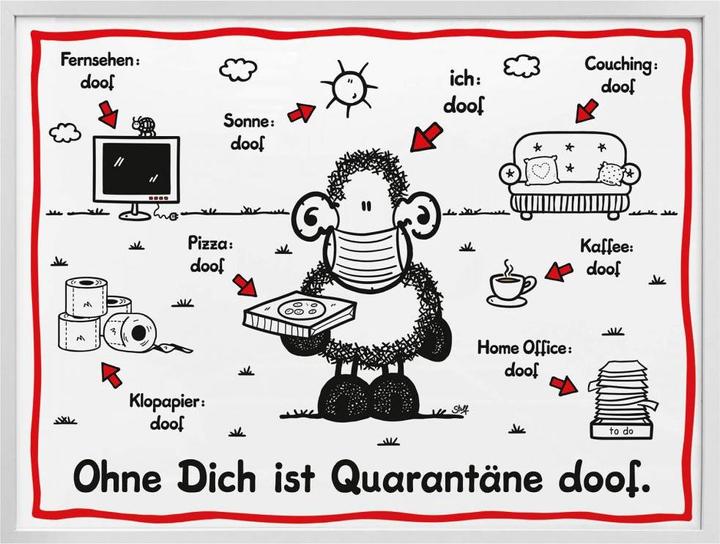 Image du produit Sheepworld La quarantaine, c'est nul (80 x 60 cm)