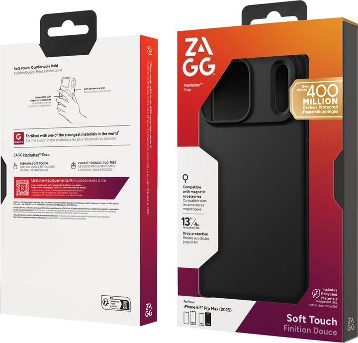 Actual product image Zagg Case für Apple iPhone 17 Pro Max Manhattan Snap black (Apple iPhone 17 Pro Max)