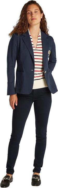 Actual product image Tommy Hilfiger Iconic Timeless Slim Knit Pique Blazer with Embroidered Monogram (40)