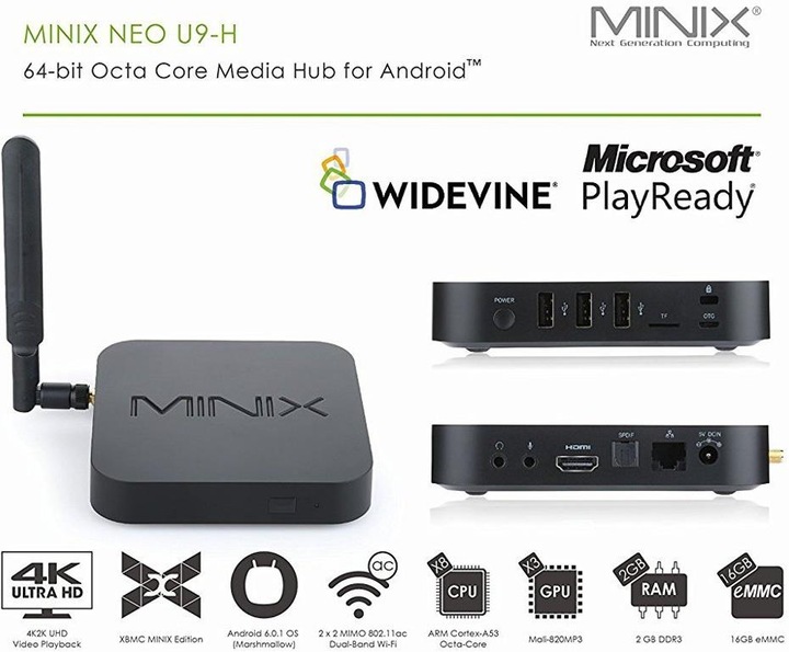 Produktbild Minix Neo U9-H (16 GB, Android 6.0 (Marshmallow))