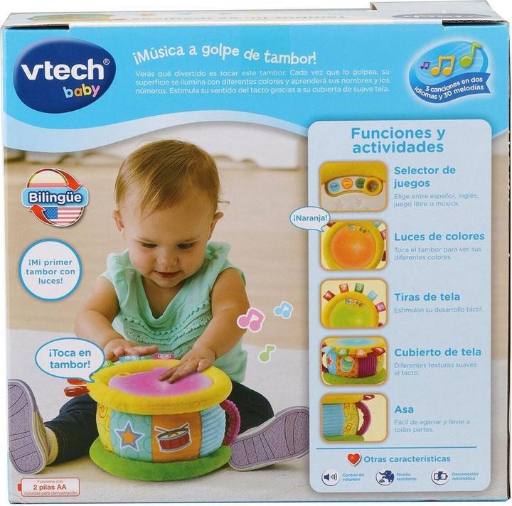 Image du produit VTech - Drum Magic Lights Activity Baby + 6 Months, Color 3480-612547 (Anglais, Espagnol)