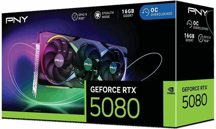 Produktbild PNY GeForce RTX 5080 ARGB Epic-X RGB Overclocked Triple Fan (16 GB)