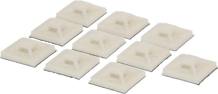 Immagine prodotto Max Hauri Base di montaggio bianca 25 mm x 25 mm (Fascette in plastica, 25 mm, 10 pz.)