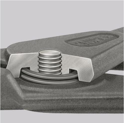 Produktbild Knipex Präzisionsicherungsringzange DIN 5254 B L.130mm 90Grad gew. Bereich D.3-10mm grau atram. Griffe K... (130 mm)