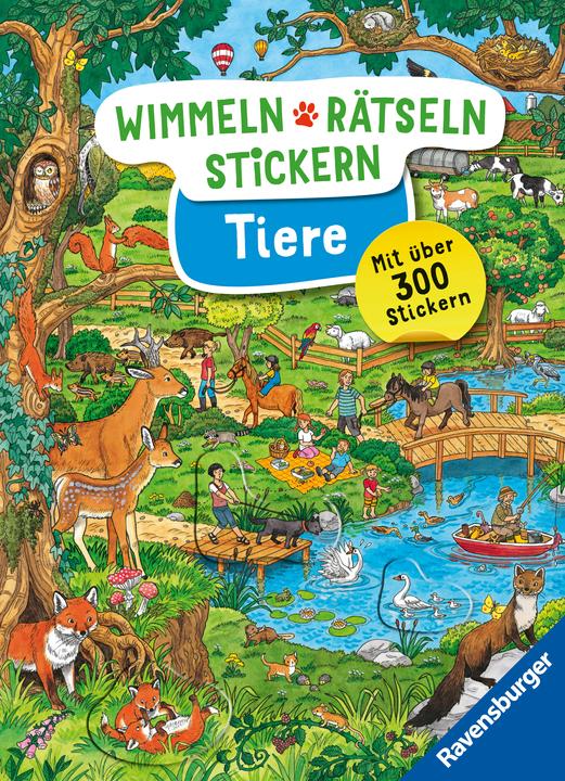 Actual product image Ravensburger Wimmeln, Rätseln, Stickern: Tiere