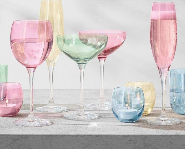 Produktbild LSA Polka Weinglas 400ml - pastell sortiert x 4 (40 cl, 4 Gläser, Rotweingläser)