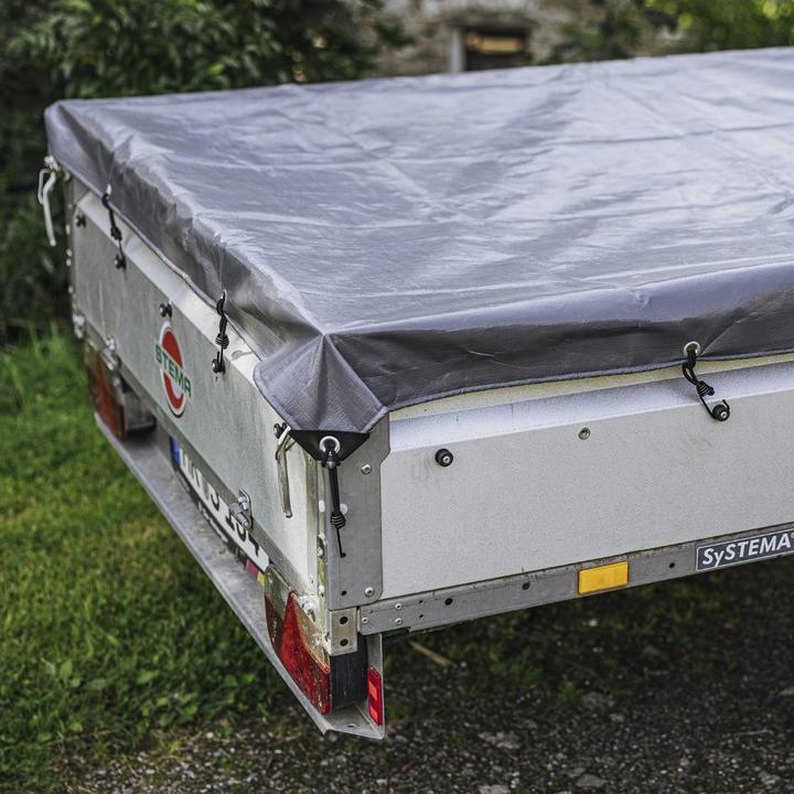 Image du produit Mehr Garten Bâche polyvalente en PE imperméable et résistante aux UV de jardin, couleur : gris, 260 g/m² - avec (2 x 2 m)