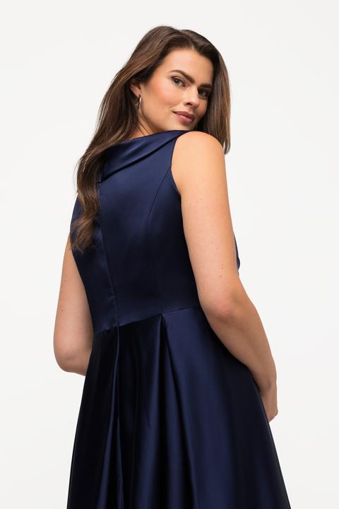 Produktbild Ulla Popken Abendkleid, A-Linie, drapiert, V-Ausschnitt, ärmellos (54)
