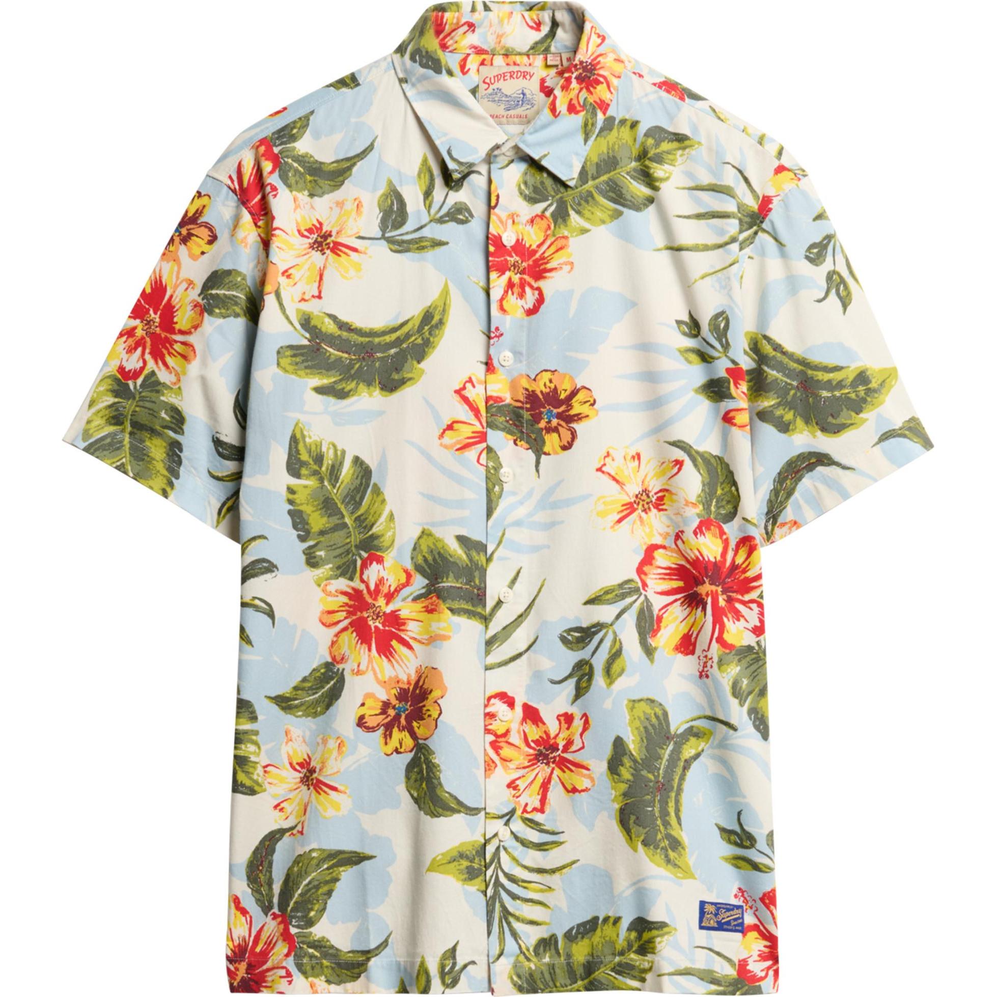 Superdry, Herren, Hemd, Hawaiian Print, Mehrfarbig, (XXL)