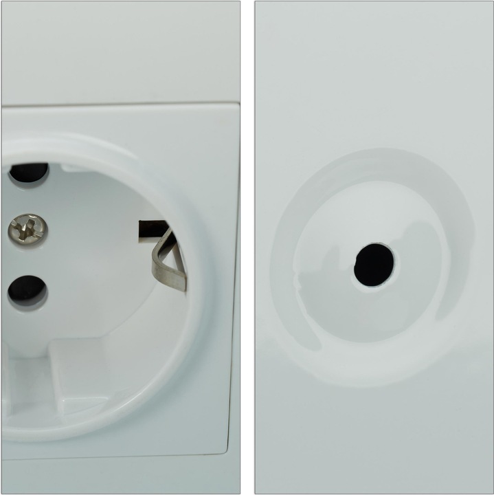 Immagine prodotto Relaxdays Mobile per specchio da bagno con presa di corrente (35 x 12 x 55 cm)