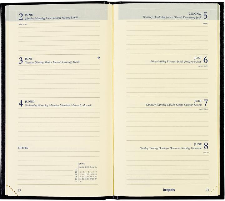 Produktbild Brepols Agenda Interplan Toile O. 23 620659960 (assortiert), 1W/2S, 9x16cm (90 x 160 mm)