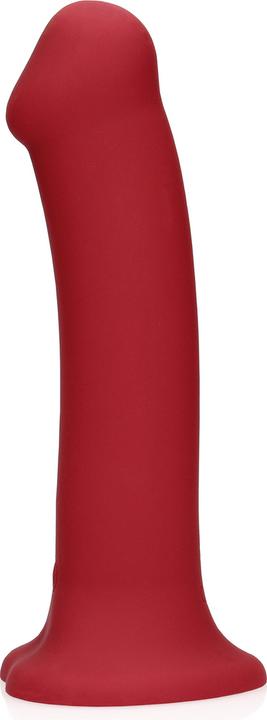 Actual product image Loveline Non-Phallic Vibrating Dildo - Large - Raspberry Red