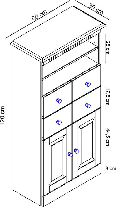 Actual product image Loft 24 Cornelia (60 x 30 x 120 cm)