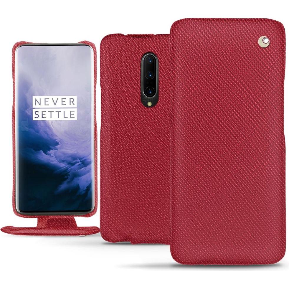 Thumbnail - Noreve Lederschutzhülle vertikal (OnePlus 7 Pro), Smartphone Hülle, Rot
