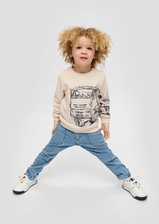 Produktbild s.Oliver Sweatshirt Sweatshirt mit Grafik-Print (116, 122)