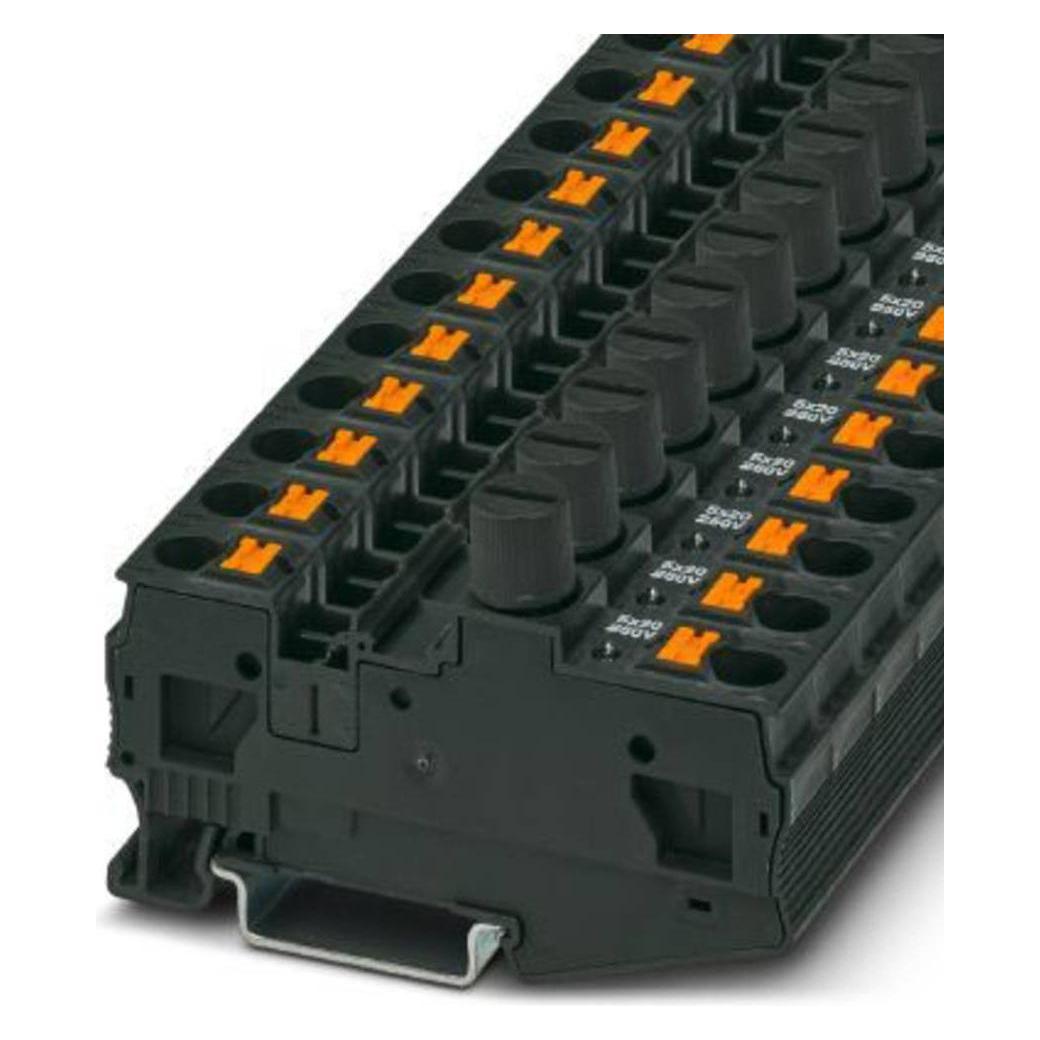 Phoenix Contact PT 6-DREHSILED 24 (5X20) 3025046 Zekering aansluitblok 0,5 mm² 10 mm² Zwart 25 st., Kabels + Stekkers, Zwart