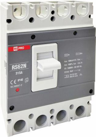 Produktbild RS PRO RS RS62N, Schutzschalter 4-polig, 315A / Abschaltvermögen 50 kA 690V 500 V