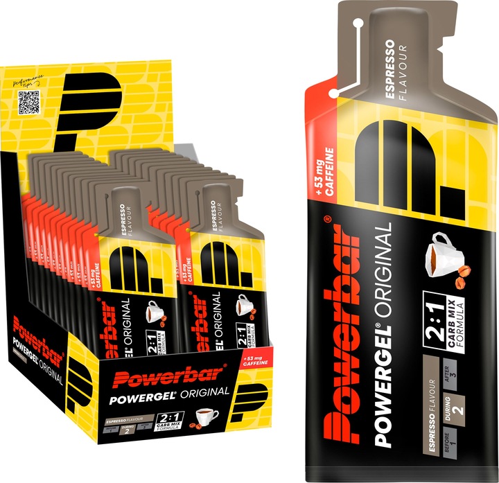 Actual product image Powerbar PowerGel Original (Espresso, Caffeine, 24 pcs., 984 g)
