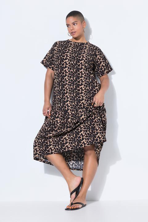 Image du produit Studio Untold Robe midi à volant, manches courtes et coupe évasée (54, 56)
