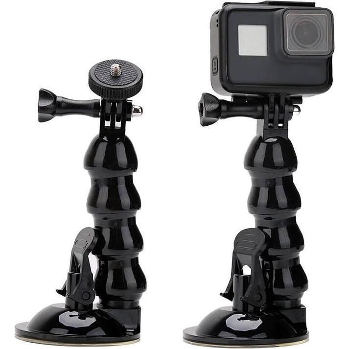 Telesin Flexible car suction cup mount, Smartphone Halterung, Schwarz
