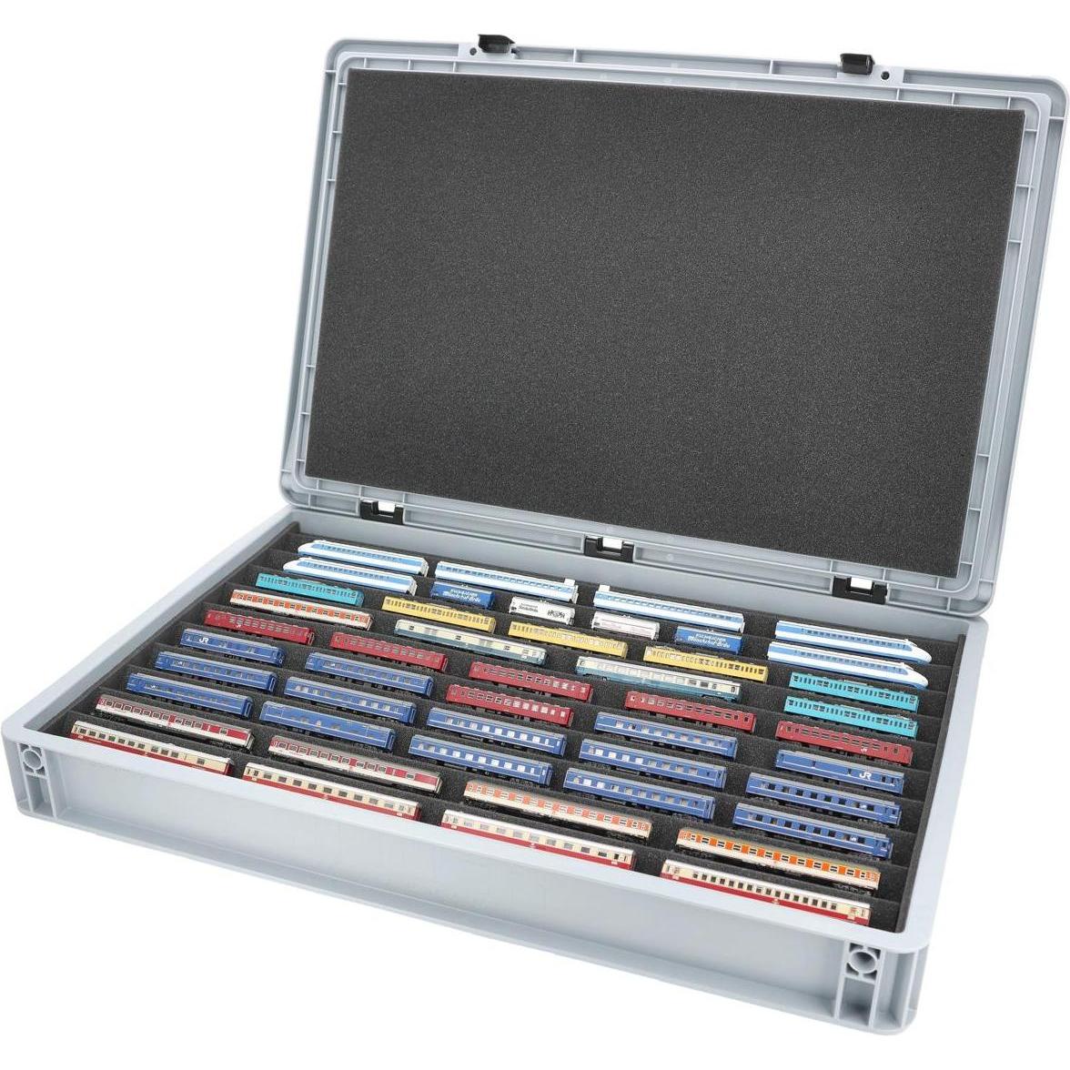 Feldherr Eurobox 60 x 40 cm Set für Modelleisenbahn mit Zugliege – 10 Fächer für Spur Z (Materiale sintetico, Schiuma solida)