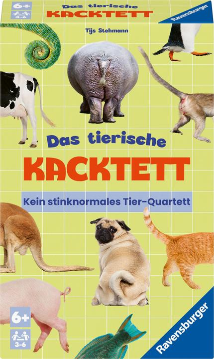 Produktbild Ravensburger 23050 - Das tierische Kacktett, Quartett mit Tierkacke-Thema, Familienspiel für Kinder (Deutsch)